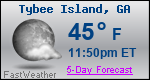 Weather Forecast for Tybee Island, GA