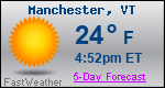 Weather Forecast for Manchester, VT