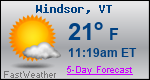 Weather Forecast for Windsor, VT