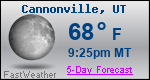 Weather Forecast for Cannonville, UT