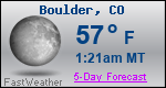 Weather Forecast for Boulder, CO