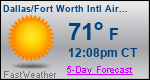 Weather Forecast for Dallas/Fort Worth International Airport, TX