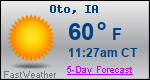 Weather Forecast for Oto, IA