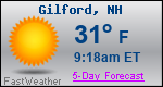 Weather Forecast for Gilford, NH