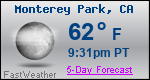Weather Forecast for Monterey Park, CA