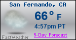 Weather Forecast for San Fernando, CA
