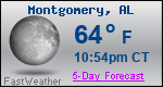 Weather Forecast for Montgomery, AL