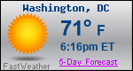 Weather Forecast for Washington, DC