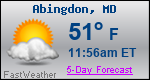 Weather Forecast for Abingdon, MD
