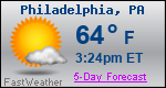 Weather Forecast for Philadelphia, PA