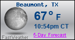 Weather Forecast for Beaumont, TX