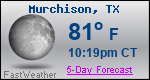 Weather Forecast for Murchison, TX