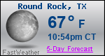 Weather Forecast for Round Rock, TX