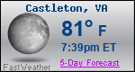 Weather Forecast for Castleton, VA