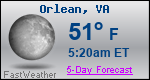 Weather Forecast for Orlean, VA