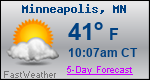 Weather Forecast for Minneapolis, MN