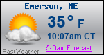 Weather Forecast for Emerson, NE