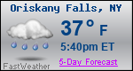 Weather Forecast for Oriskany Falls, NY