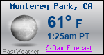 Weather Forecast for Monterey Park, CA