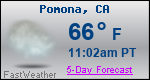 Weather Forecast for Pomona, CA