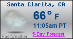 Weather Forecast for Santa Clarita, CA