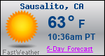 Weather Forecast for Sausalito, CA