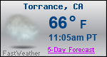 Weather Forecast for Torrance, CA