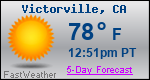 Weather Forecast for Victorville, CA