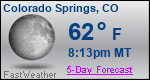 Weather Forecast for Colorado Springs, CO