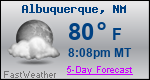 Weather Forecast for Albuquerque, NM