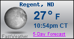 Weather Forecast for Regent, ND