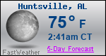 Weather Forecast for Huntsville, AL