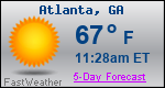 Weather Forecast for Atlanta, GA