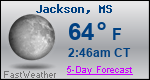 Weather Forecast for Jackson, MS