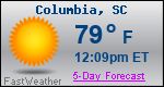 Weather Forecast for Columbia, SC