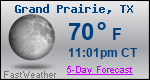 Weather Forecast for Grand Prairie, TX