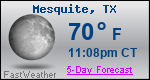Weather Forecast for Mesquite, TX