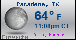 Weather Forecast for Pasadena, TX
