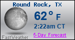 Weather Forecast for Round Rock, TX