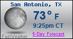 Weather Forecast for San Antonio, TX