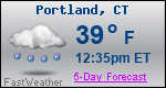 Weather Forecast for Portland, CT
