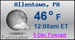 Weather Forecast for Allentown, PA