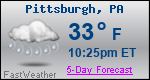 Weather Forecast for Pittsburgh, PA
