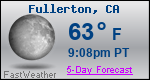 Weather Forecast for Fullerton, CA