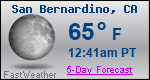 Weather Forecast for San Bernardino, CA