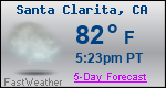 Weather Forecast for Santa Clarita, CA