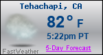 Weather Forecast for Tehachapi, CA