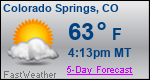 Weather Forecast for Colorado Springs, CO