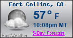 Weather Forecast for Fort Collins, CO