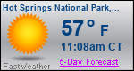 Weather Forecast for Hot Springs National Park, AR